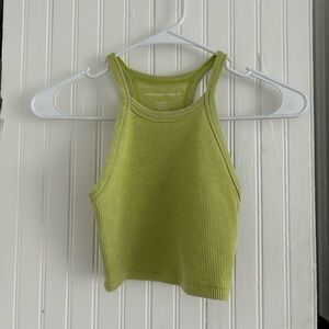 American Eagle green crop tank